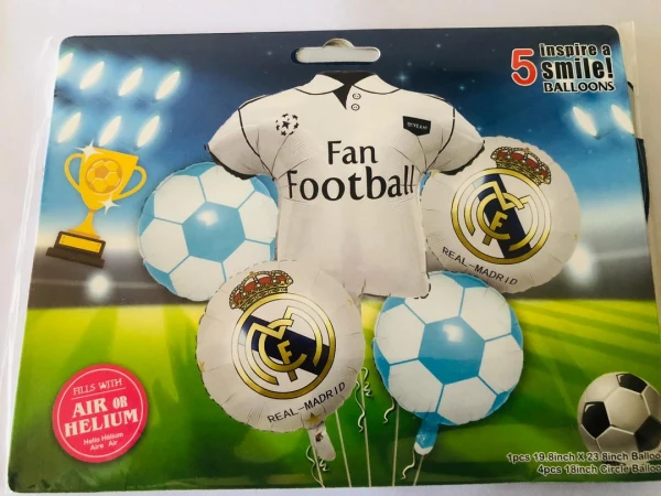 Set de 5 Globos Fútbol M9's foto | PartyExpress |  BizneCubano