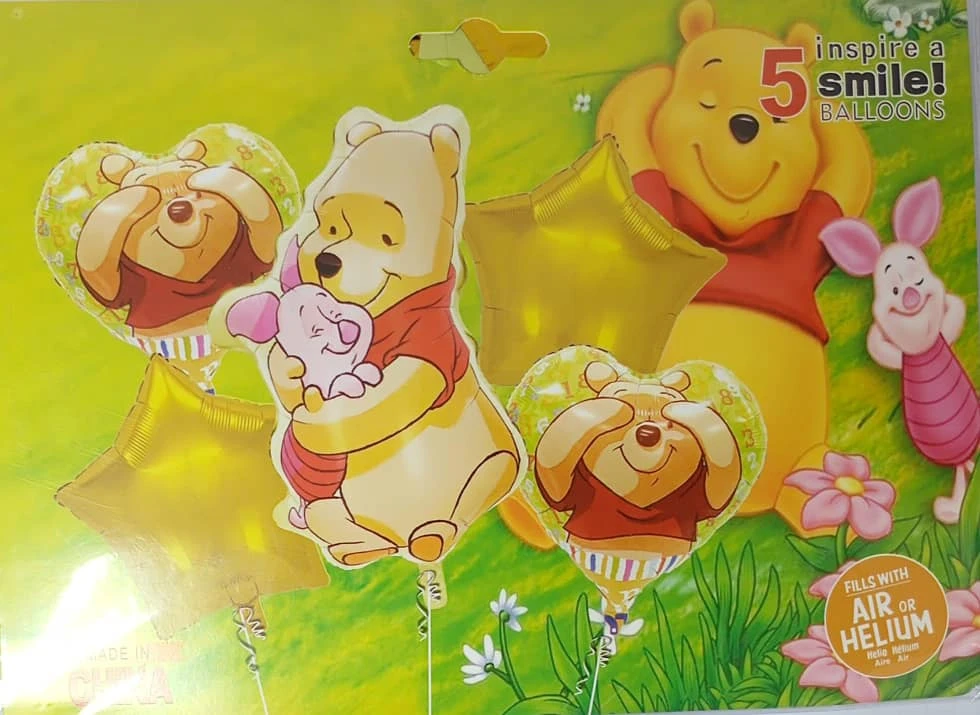 Set de 5 Globos Winnie the Pooh's foto | PartyExpress |  BizneCubano