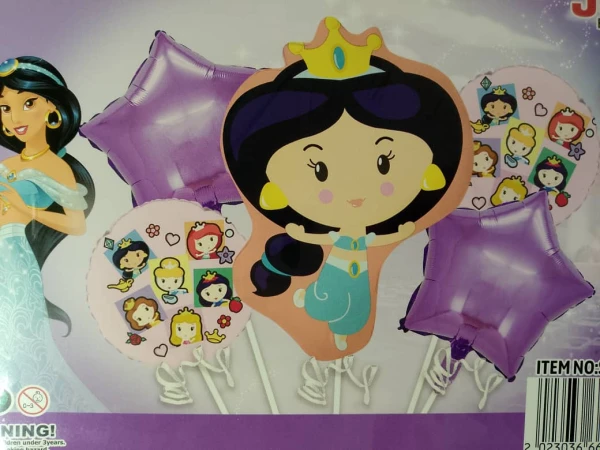 Set de 5 Globos Princesa Jazmin M1's foto | PartyExpress |  BizneCubano