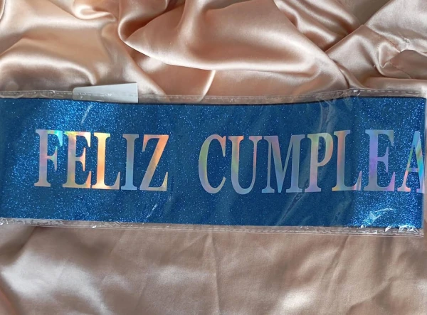 Banda Feliz Cumpleaños Azul con Brillo's foto | PartyExpress |  BizneCubano
