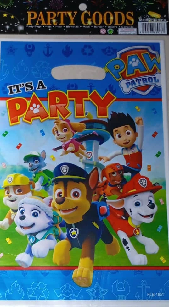 Bolsita para Regalo Paw Patrol M6's foto | PartyExpress |  BizneCubano