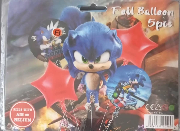 Set de 5 Globos Sonic M8's foto | PartyExpress |  BizneCubano