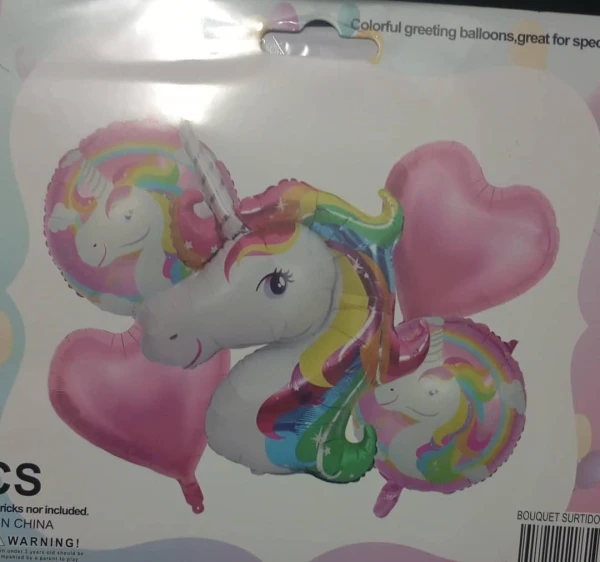 Set de 5 Globos Unicornio M13's foto | PartyExpress |  BizneCubano
