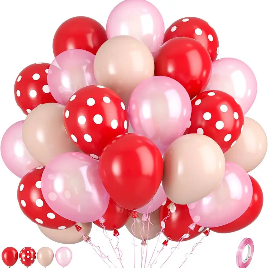 Imagen de ✔ GLOBOS DE 12" SURTIDOS COLOR ENTERO Y CON LUNARES