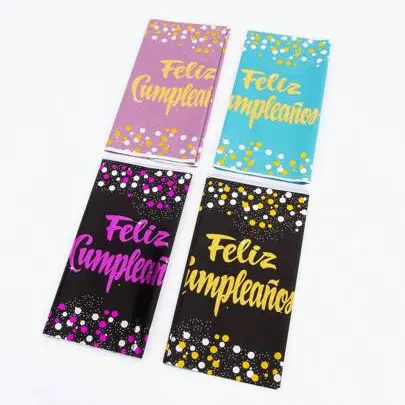 Imagen de ✔ MANTELES CROMADOS CON FELIZ CUMPLEAÑOS 