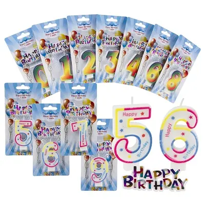 Imagen de ✔ VELAS DE NÚMEROS DE COLORES