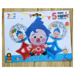 Set de 5 Globos Plim Plim M1 miniatura 2