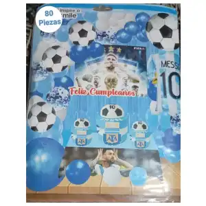 Set decorativo 80 pcs Fútbol (Messi) miniatura 1