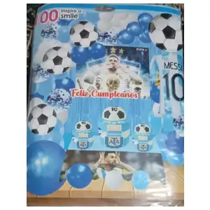 Set decorativo 80 pcs Fútbol (Messi) M1 miniatura 1