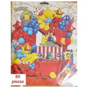 Set decorativo 80 pcs Pickachu miniatura 1