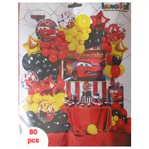 Set decorativo 80 pcs Rayo Macqueen miniatura 1