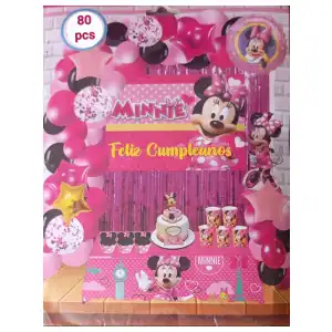 Set decorativo 80 pcs Minnie Rosada M2 miniatura 1