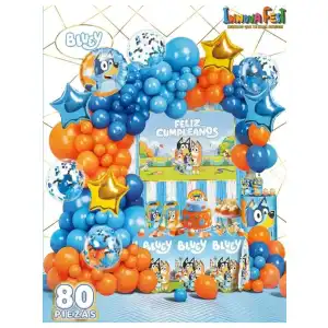 Set decorativo 80 pcs Bluey miniatura 1