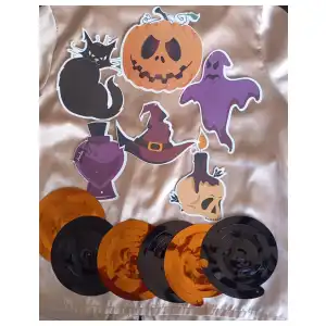 Decoración Colgante para Halloween con Gato Negro miniatura 2