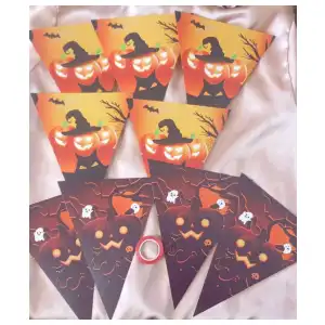 Banderin para Halloween con Calabazas miniatura 2